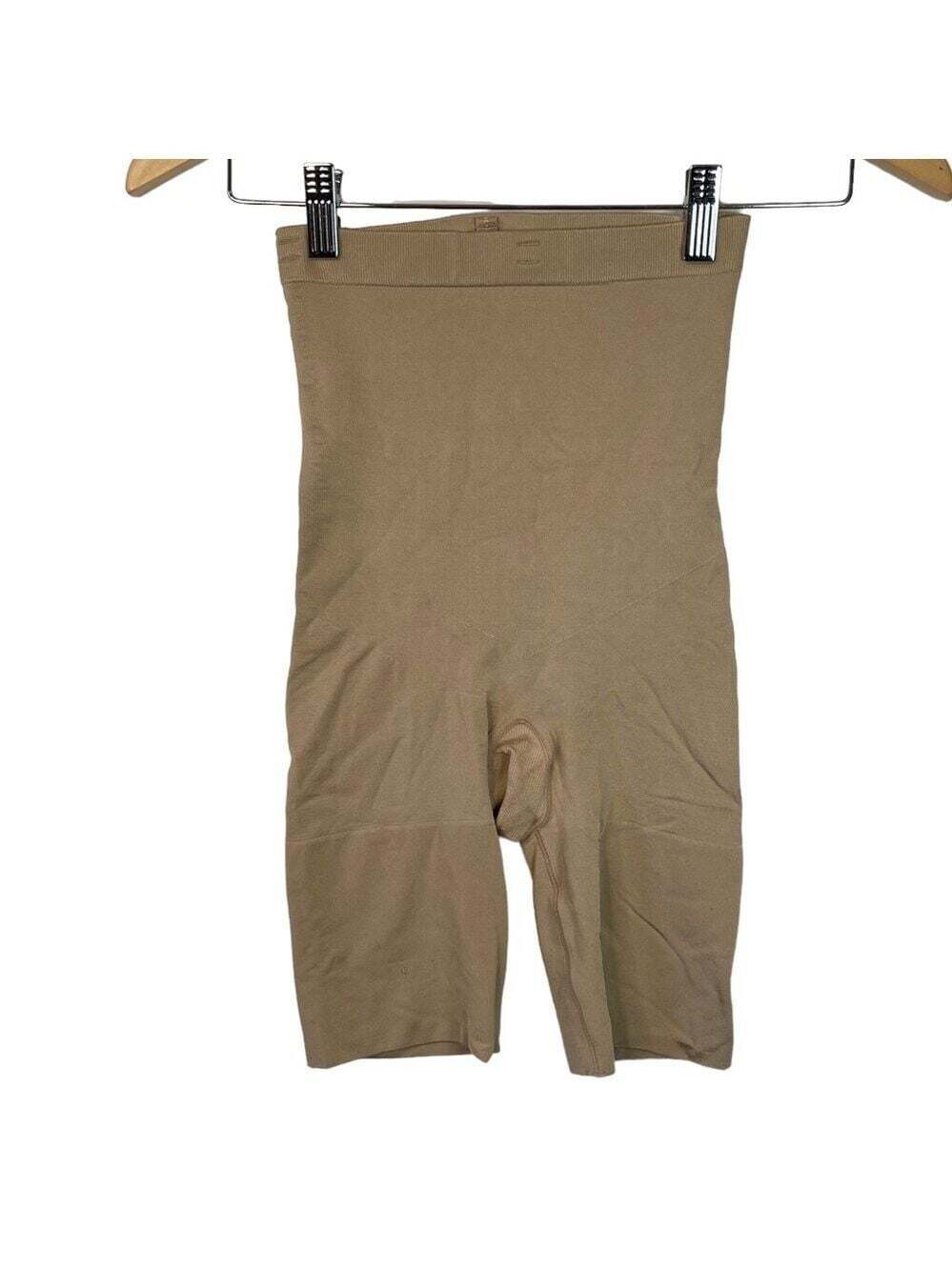 SPANX Bodysuit Shapewear Small Nude Thigh Slimmer Tummy Control Foundation Fit